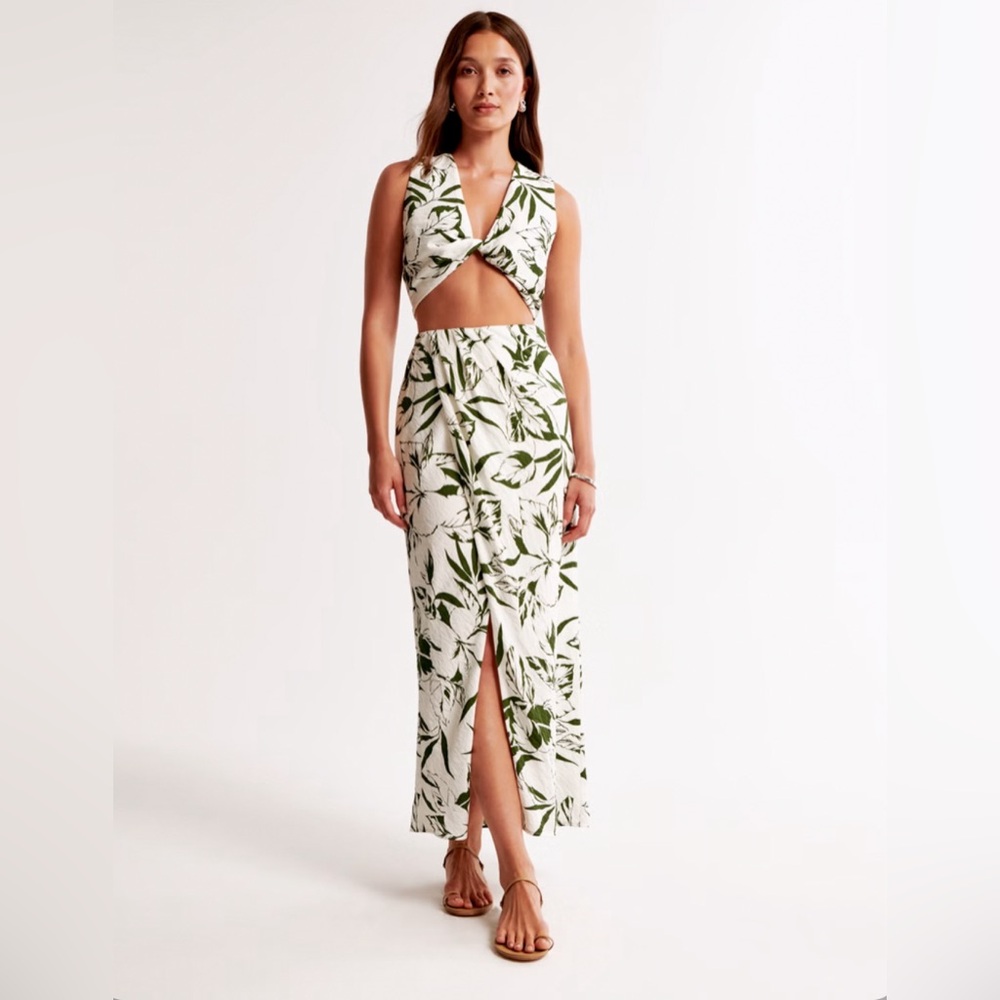 abercrombie and fitch mid rise sarong maxi skirt | size xs petite - Picture 1 of 5